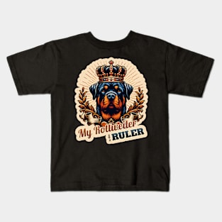 King Queen Rottweiler Kids T-Shirt